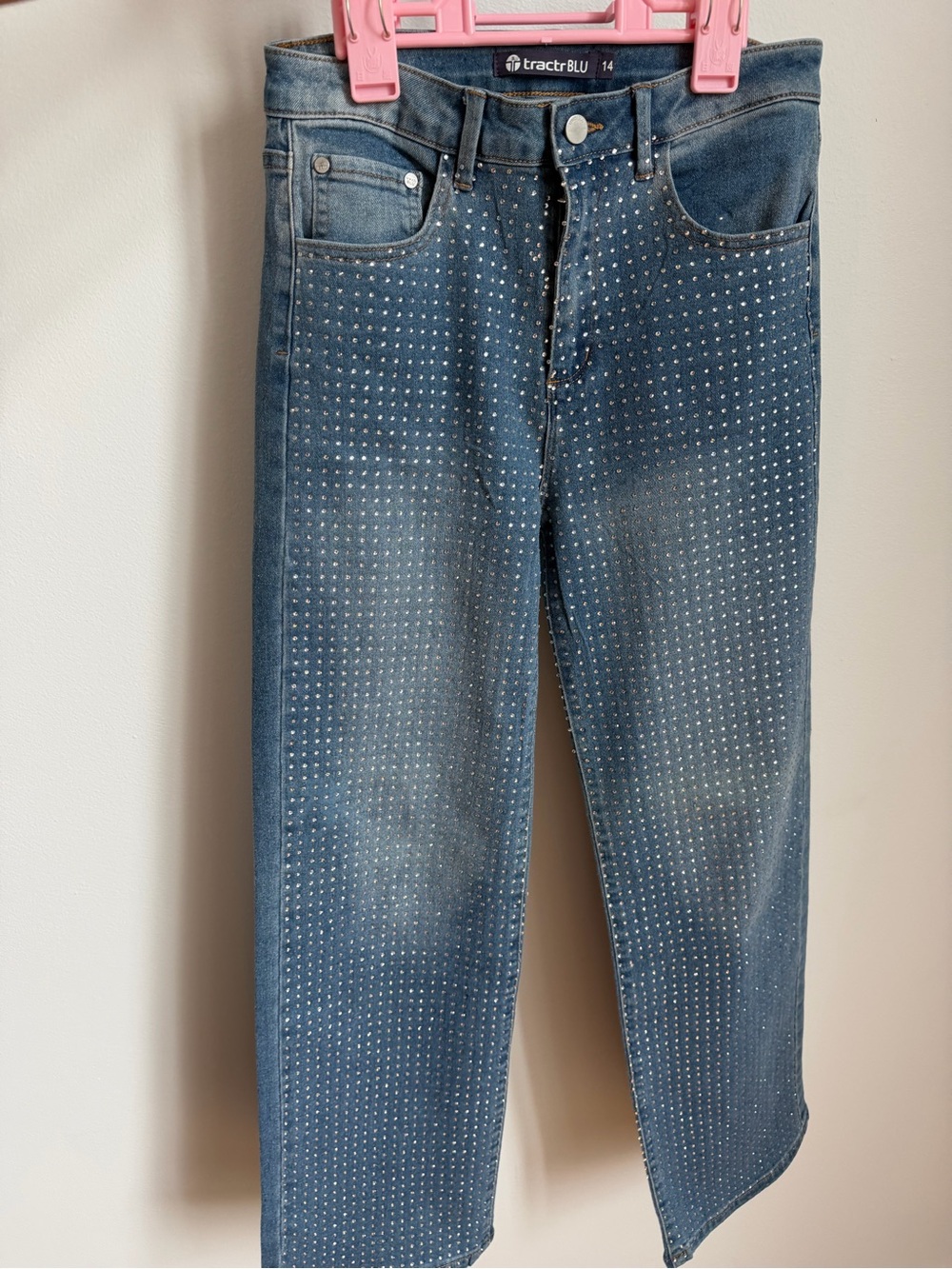 Sparkly Rhinestone Blue Jeans - Picture 7 of 7